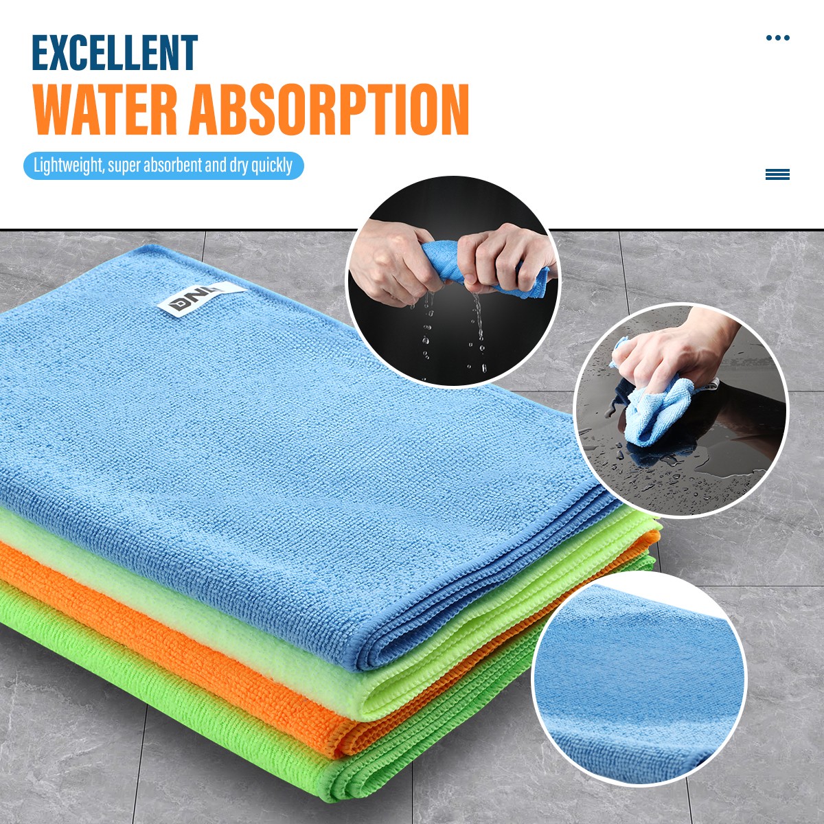 24pcs 12×16 Inch Durable Ultra Soft Microfiber Cleaning Cloth Towel Rag Car Wash
