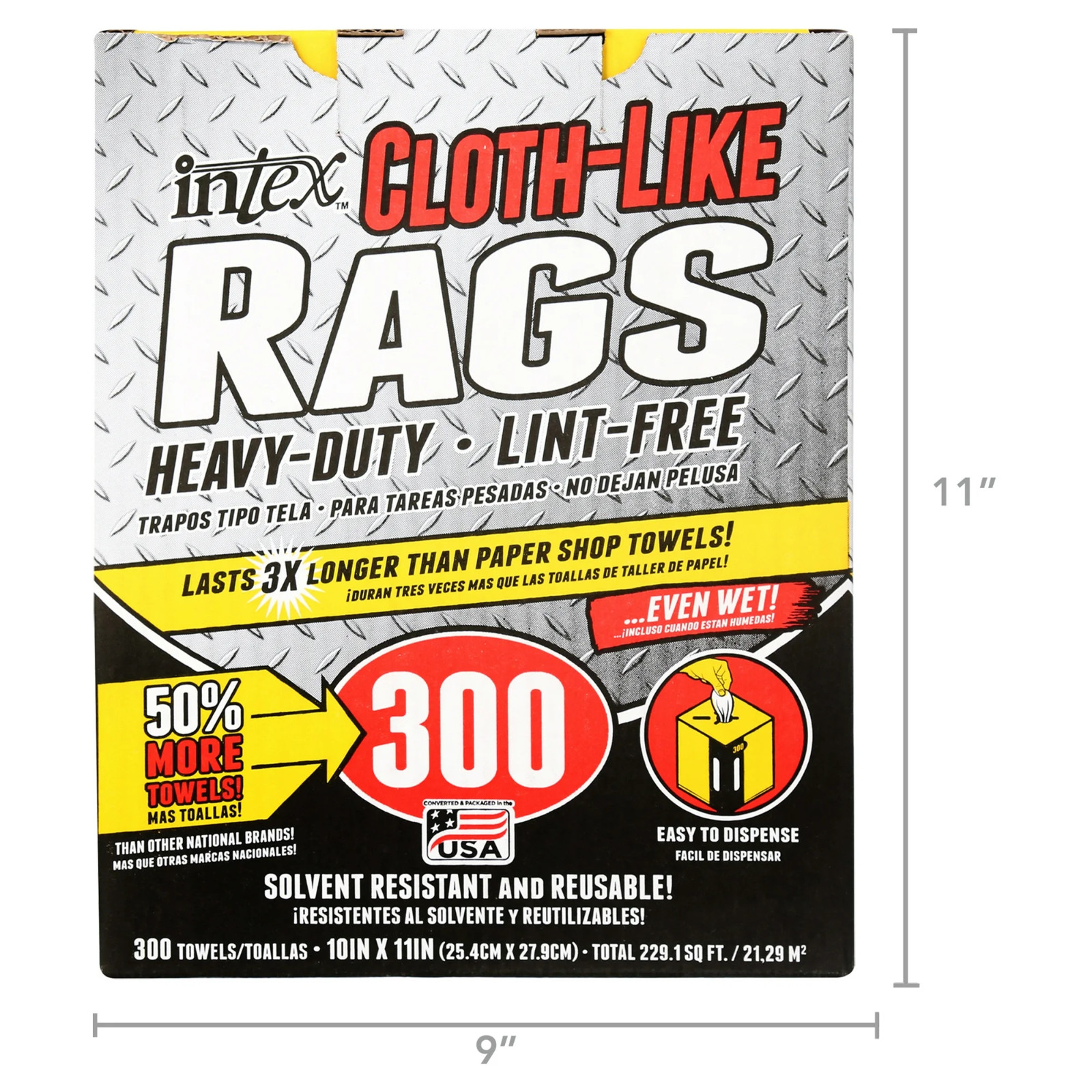 Intex NW-00255-300W Cloth-Like Rags – 300 Count