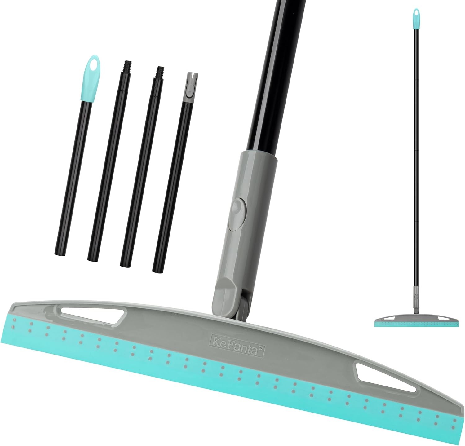 Multifunction Magic Broom, Silicone Floor Squeegee Broom with 59″ Long Handle