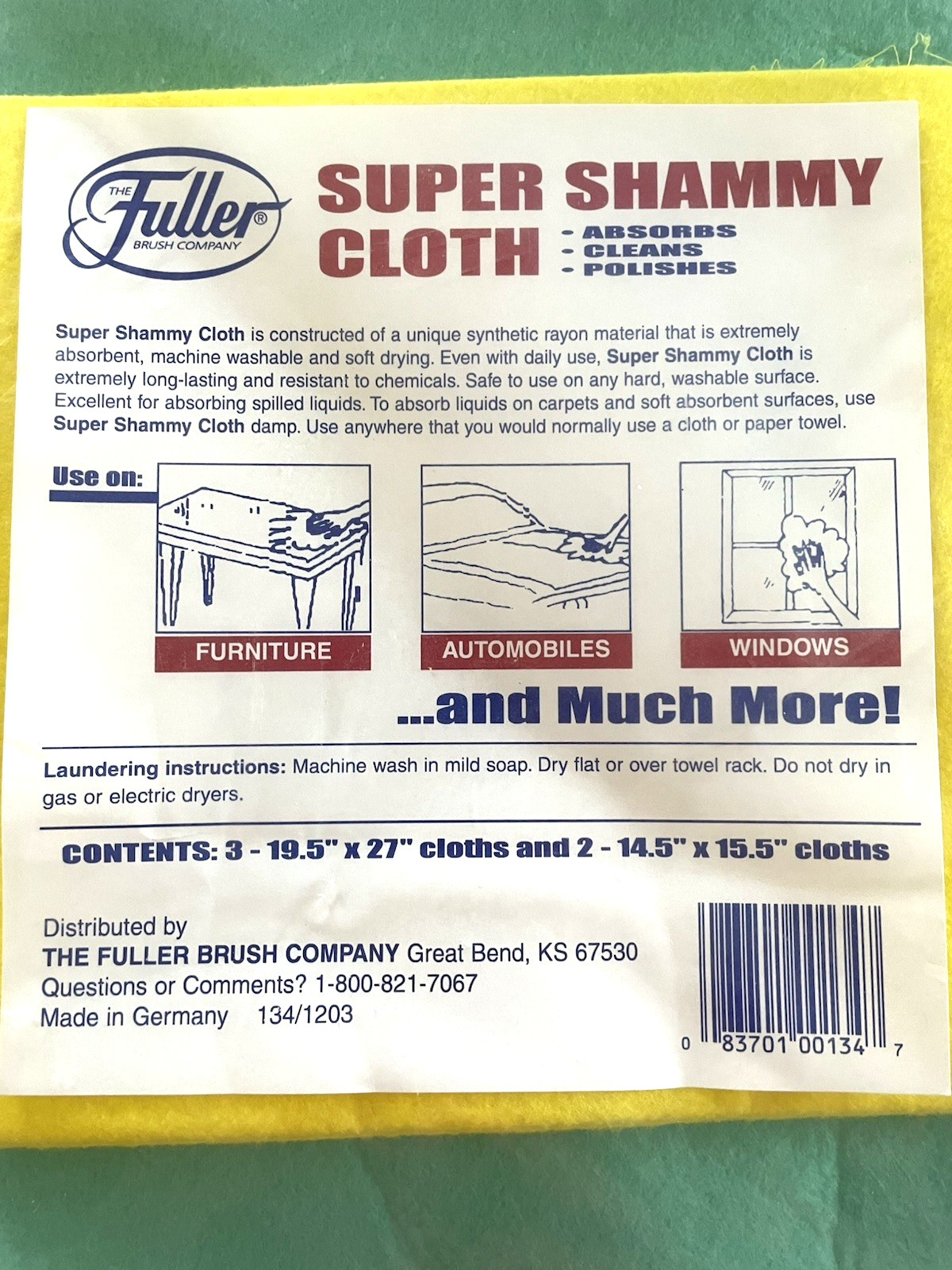 FULLER BRUSH Company SUPER SHAMMY CLOTH Set NEW NIP Sealed