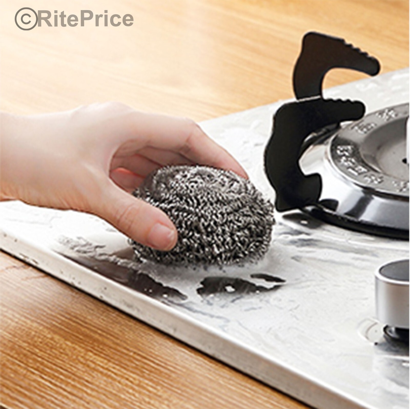 12PCS (2 Pack) Stainless Steel Sponges Scrubbing Scourer Pad For Kitchen – New