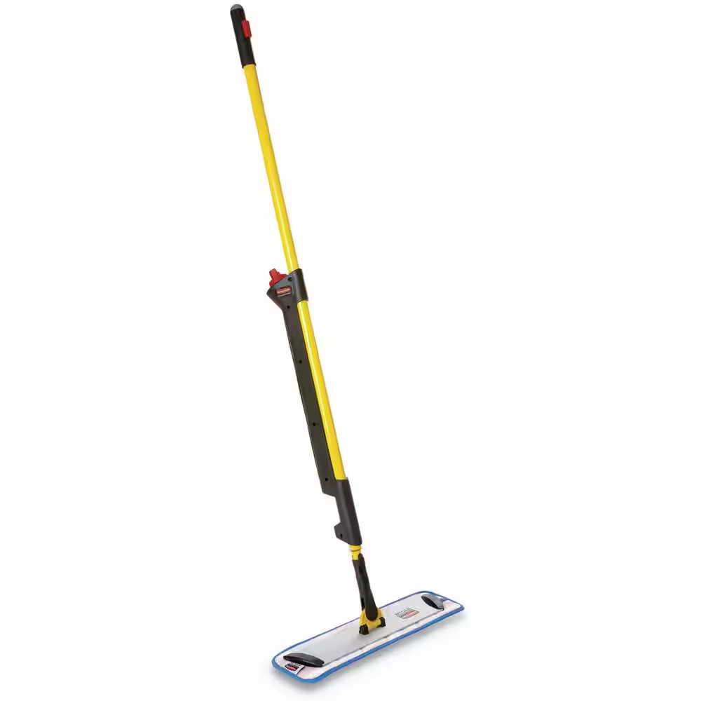 17 In. W Pulse Microfiber Spray Mop System, 52 In. Yellow Plastic Handle