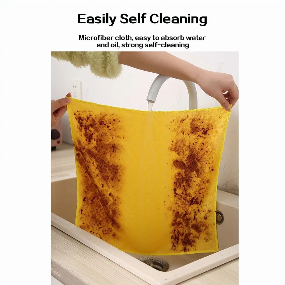 10 Packs Microfiber Cleaning Cloth No- Scratch Rag Car Polishing Details Towel