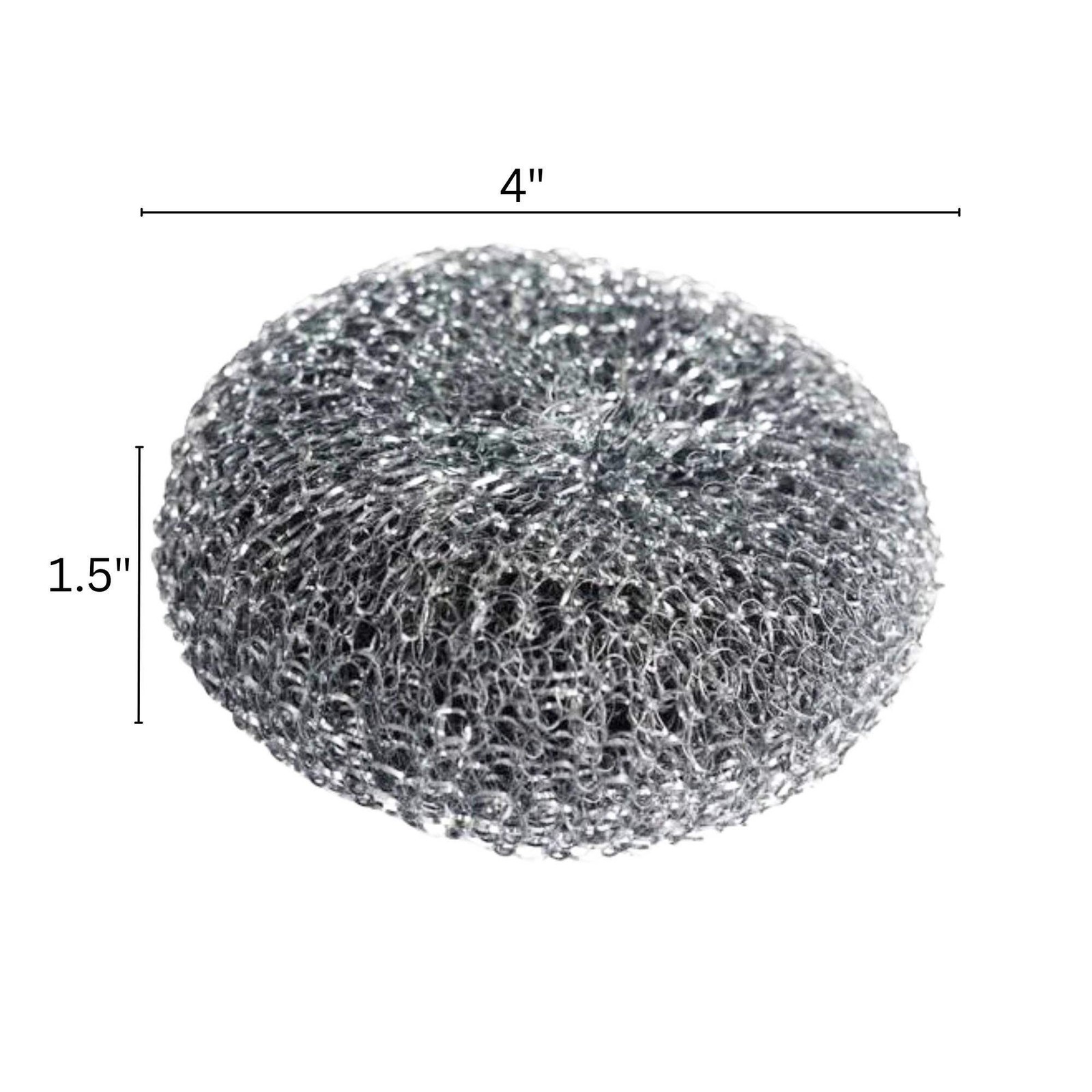 Silver Large Stainless Steel Scrubber Balls: 3 Pack