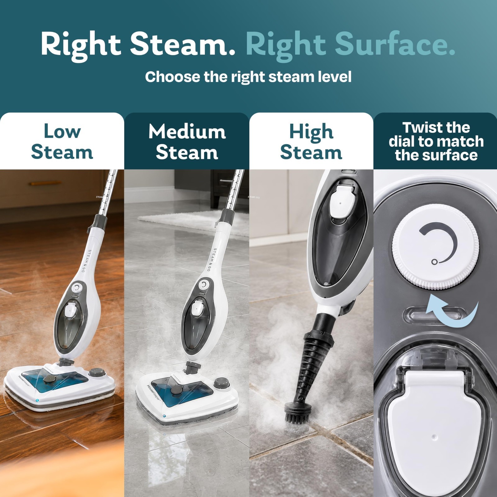 10-in-1 Multi-Surface Steam Mop – Powerful Deep Clean & Sanitizer with Heat