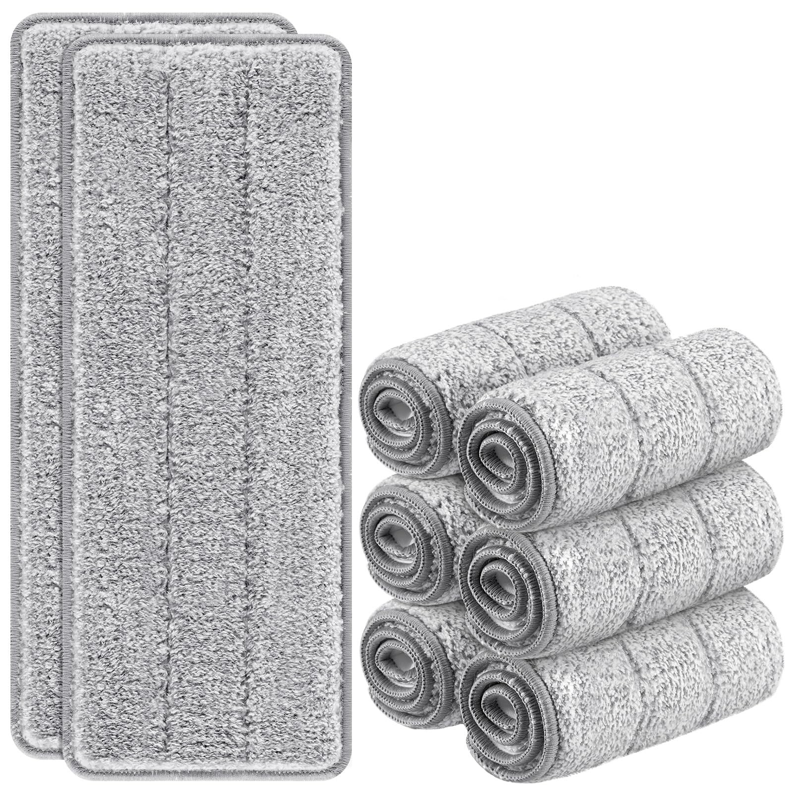 Flat Mop Head Replacement Pads Reusable Washable Squeeze Microfiber 13×4.9 In