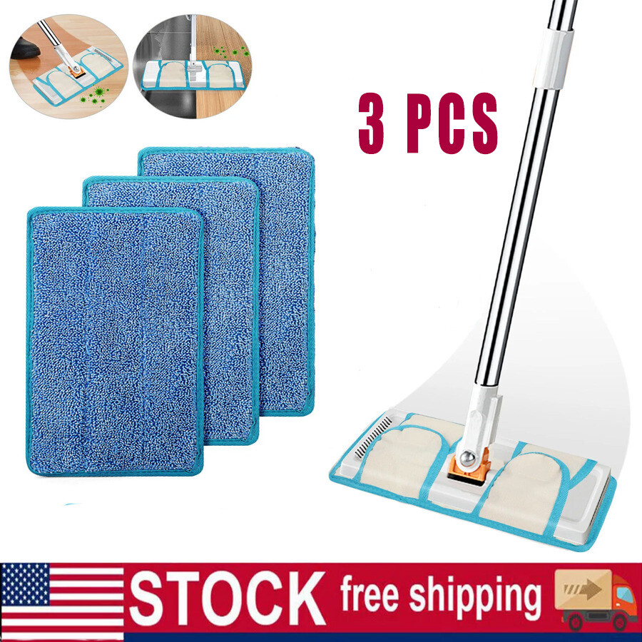Microfiber Cleaning Mop Pad, Compatible With Sweeper, Washable And Durable 3pcs