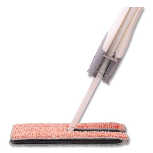 TidyUps 4-in-1 Squeegee Mop, 4.5 x 14.5 Microfiber Heads, 53″ Handle