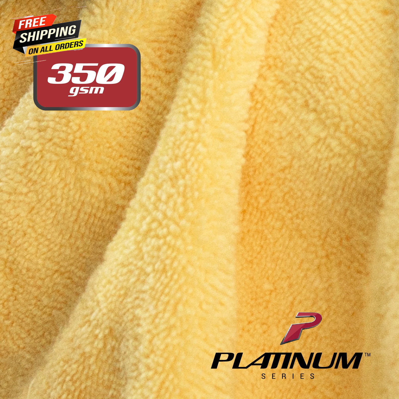(2 Pack) Heavy Duty Multi-Purpose Microfiber Detailing Towel, 40 Pack, Yellow