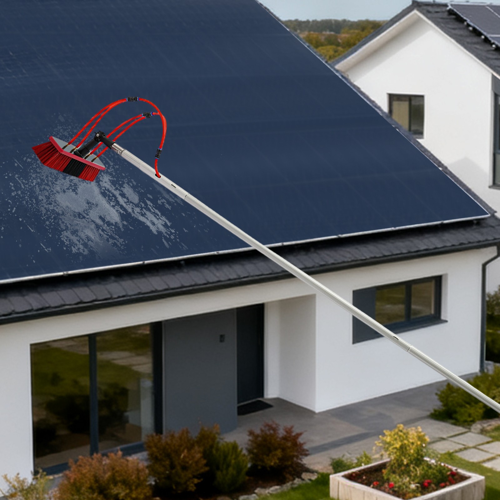 Cleaning Water-Fed Rod Kit, Solar Panel Cleaner for Outdoor Windows