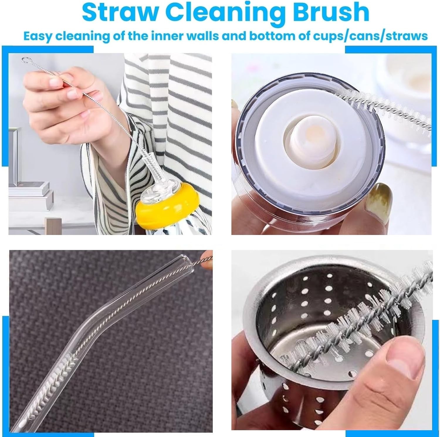 15Pcs Crevice Cleaning Brush Set, Hard Bristle Scrub Brushes Tools for Deep