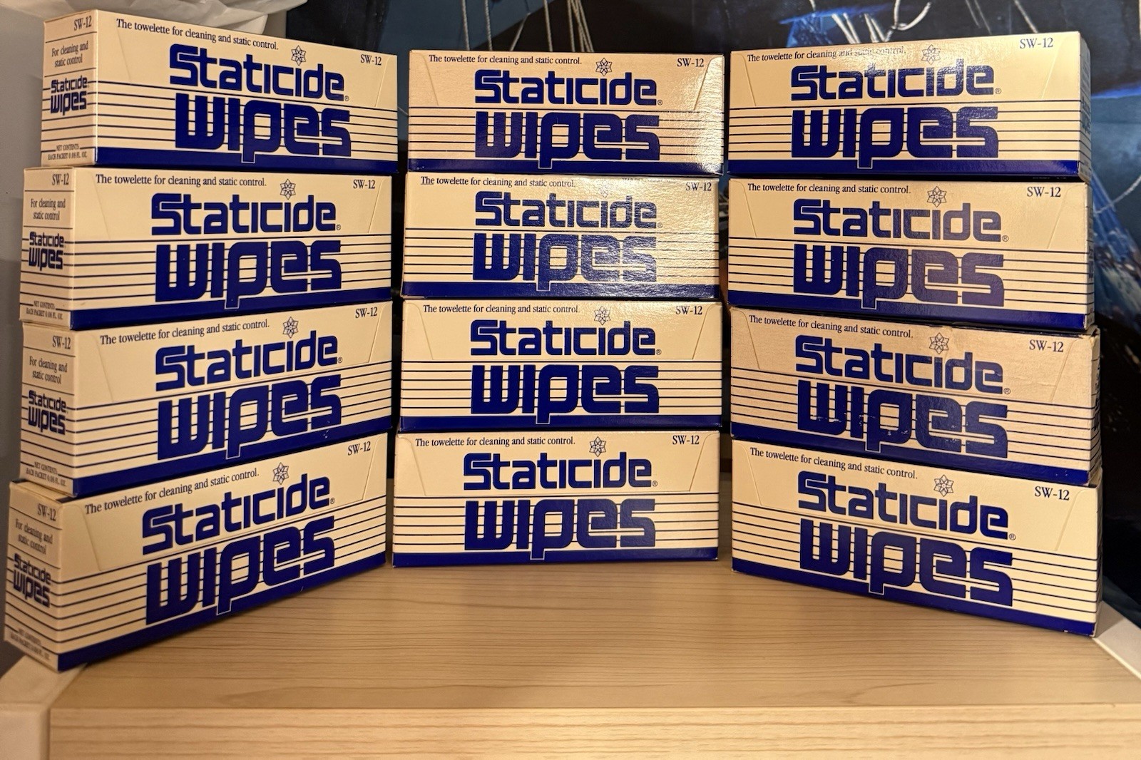 Acl Staticide Wipes Sw12 Anti-Static Wipes 12 Boxes of 24 (288 total wipes)