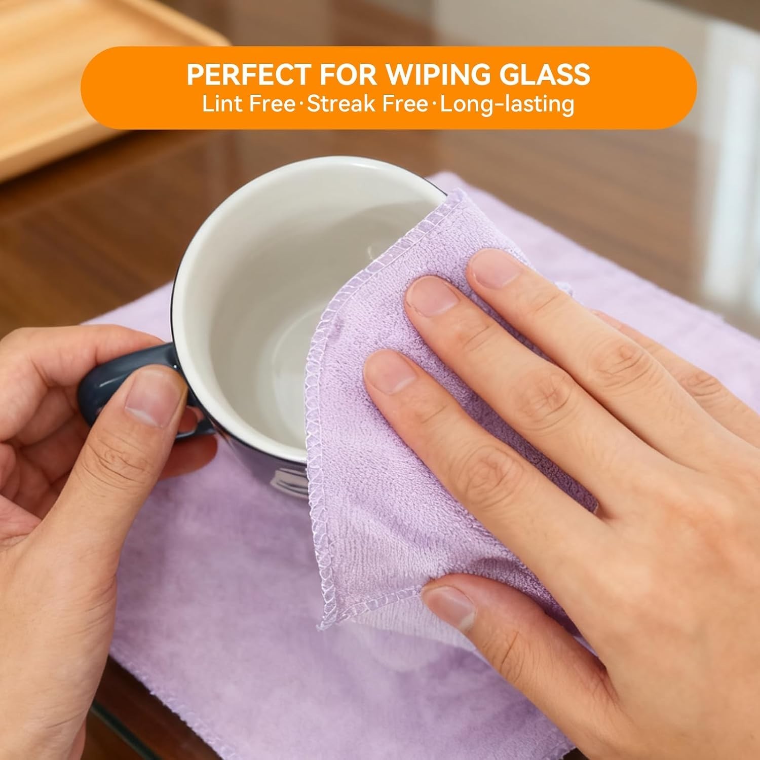 Microfiber Cleaning Cloth 25 Pack Cleaning Towels with 12 Color Assorted 12″x12
