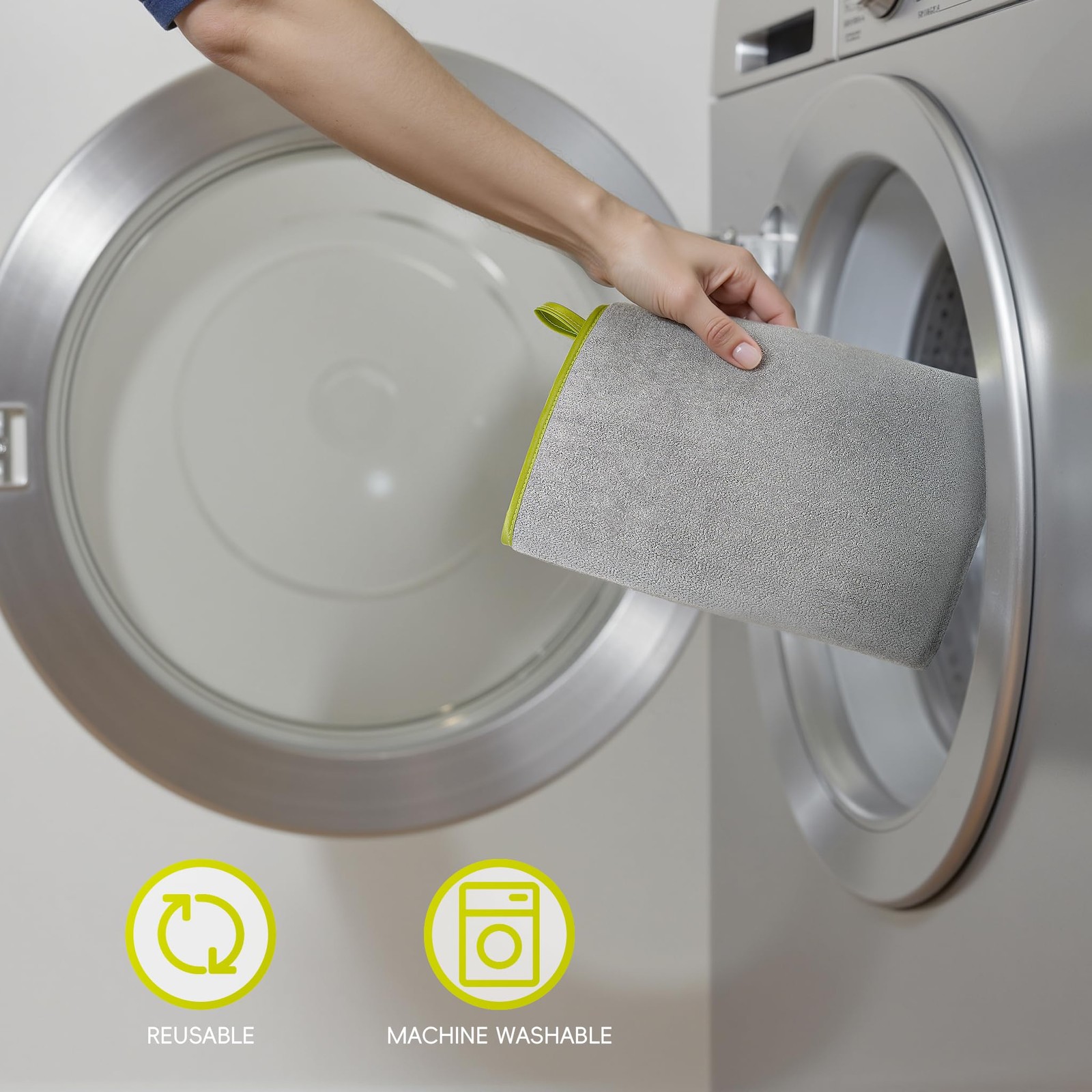 Microfiber Cleaning Mitt for Stainless Steel – Lint-Reusable Polishing Cloth …