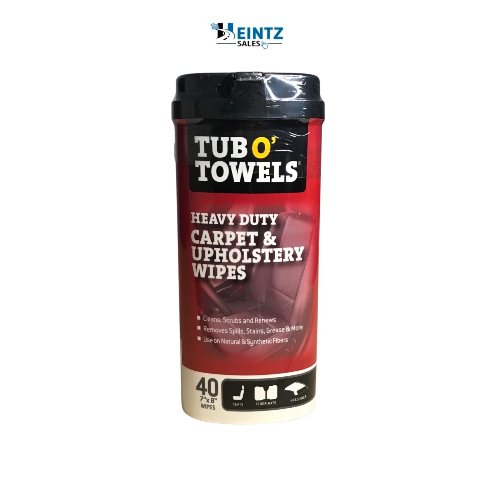 Tub O Towels TW40-CPA Heavy Duty Carpet & Upholstery Automotive Wipes