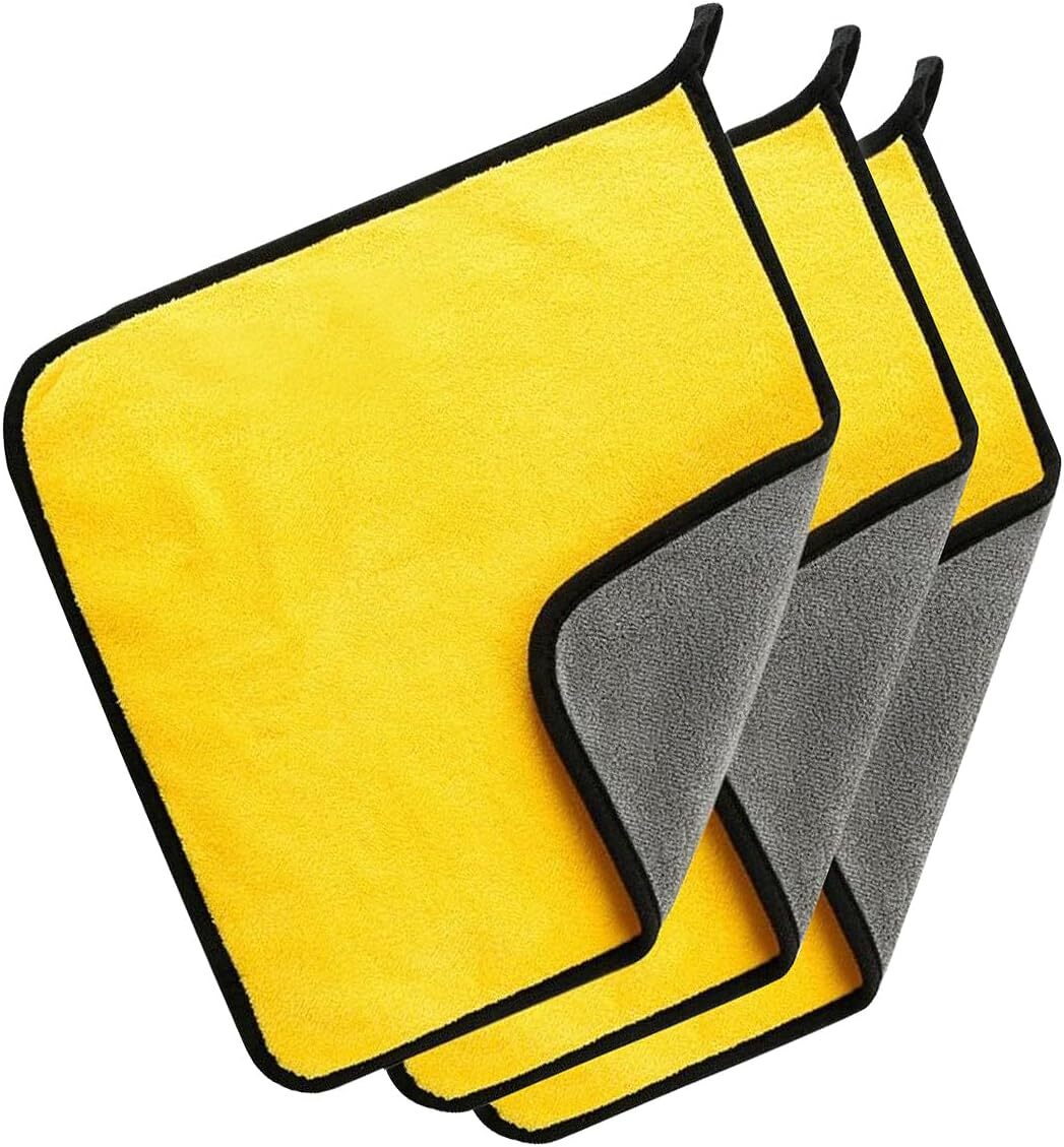 Microfiber Cleaning Cloth for Cars 12″ X 12″ Quick Drying 3 Pack towel