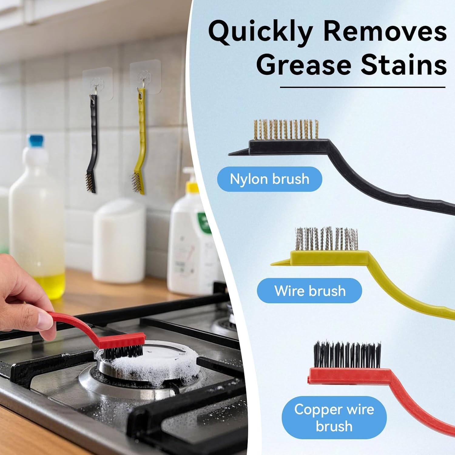 13PCS Crevice Cleaning Brush Set,Multifunctional Cleaning Brush Tools,Hard