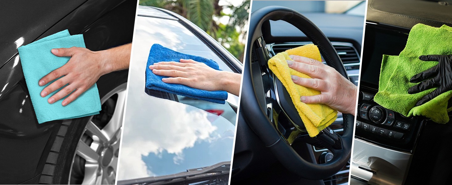 Microfiber Cleaning Cloth, 20PK, Soft Absorbent Rags, Microfiber Towels for