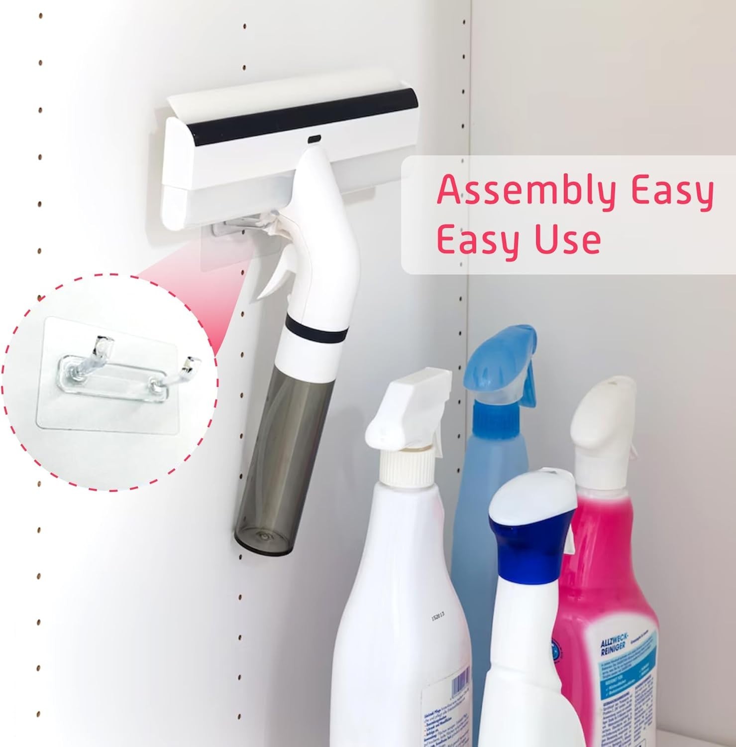 3-in-1 Window Cleaning Squeegee with Spray Bottle & Microfiber Scrub