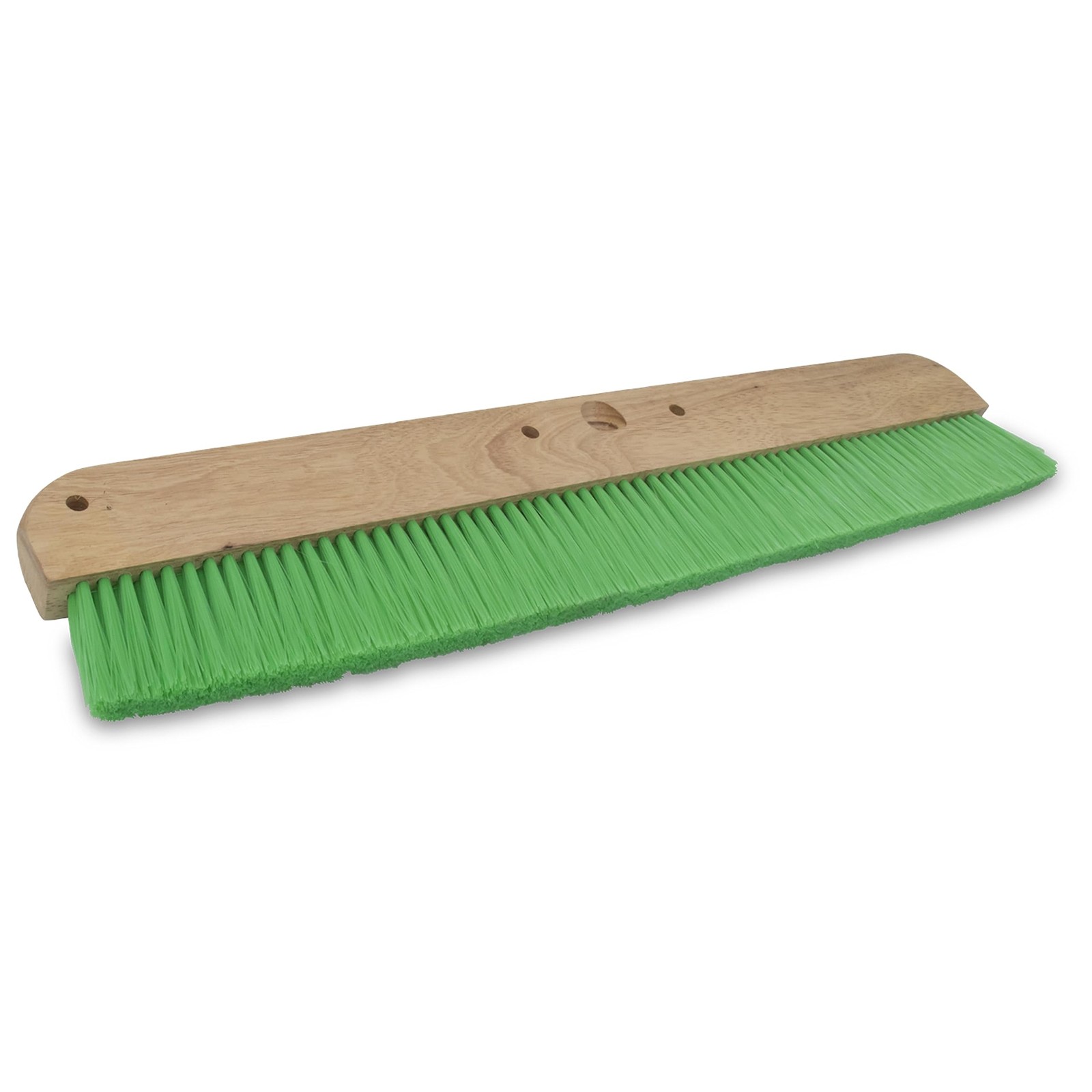 Wood Backed Concrete Broom, Green Nylon Bristles, 36 Inch, Fine Finish, Made in