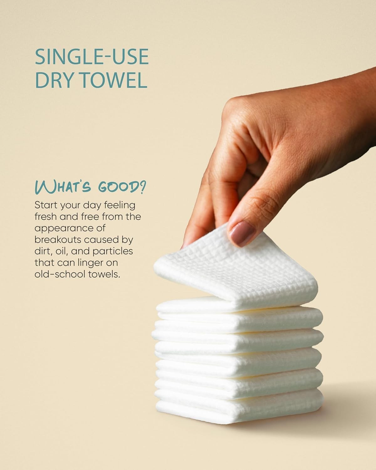 Buttah Skin Disposable Face Towels, 50 Count – Extra Thick, Soft, Large Towels