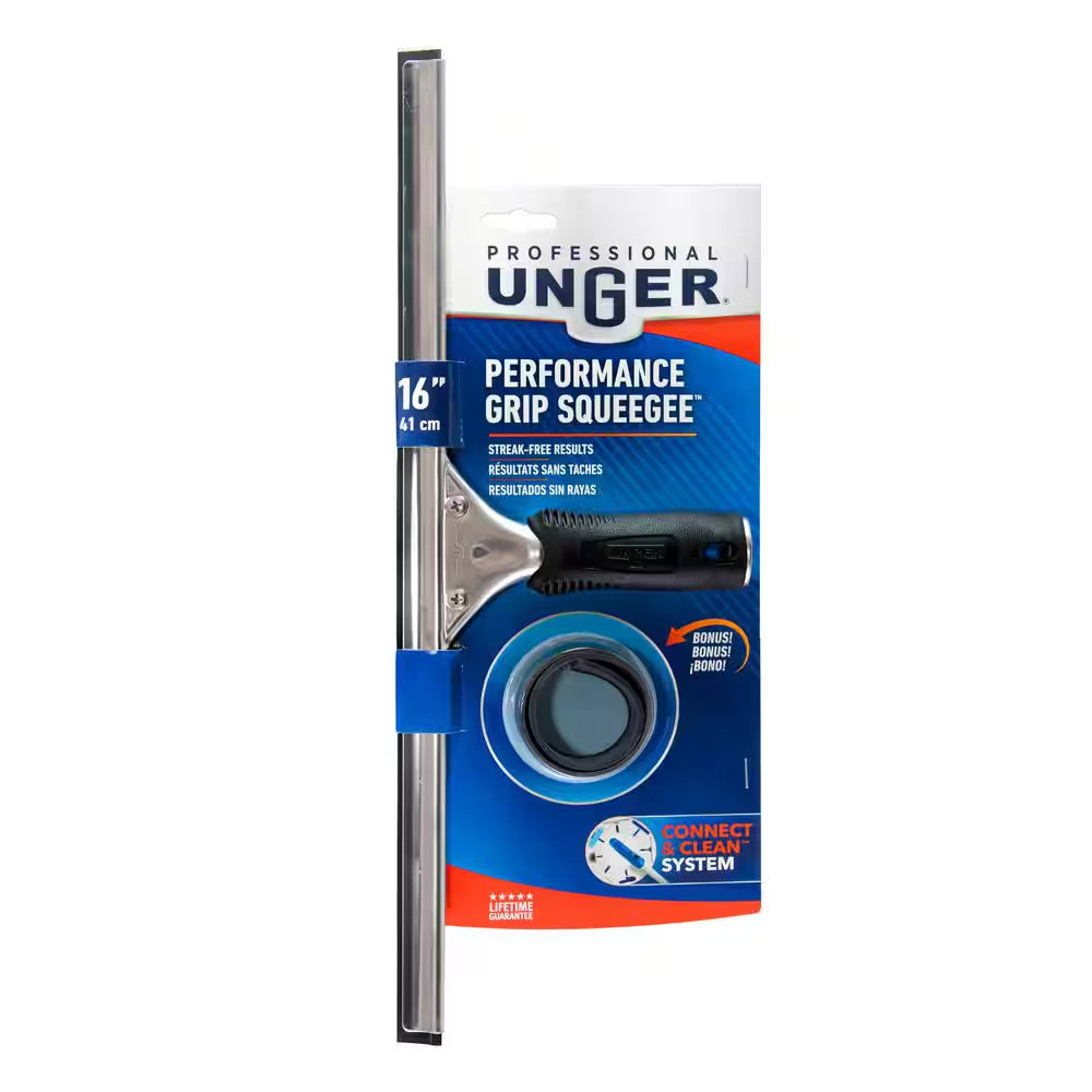 16 In. Performance Grip Squeegee with Bonus Rubber Blade