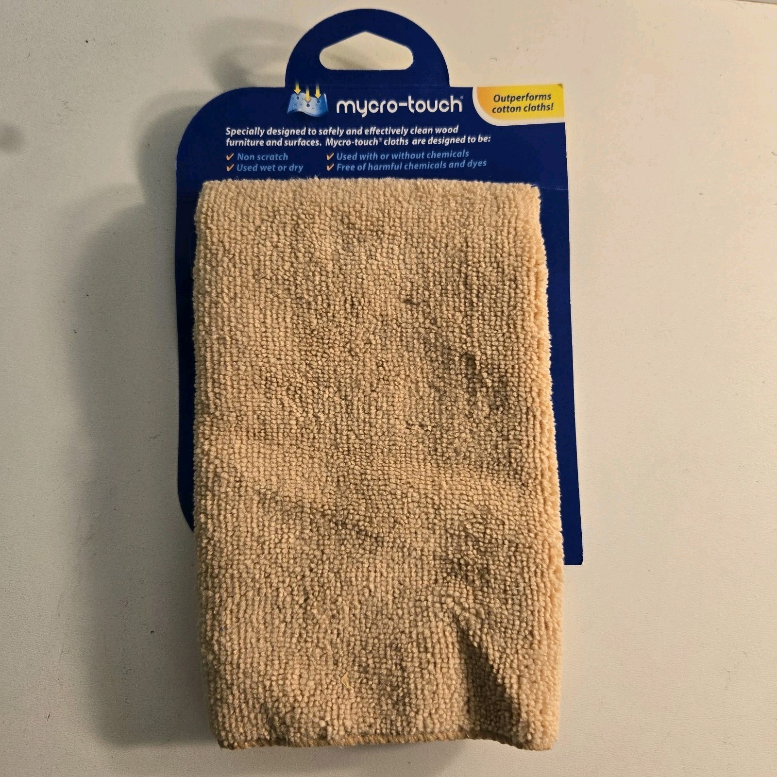 Quickie Mycro-Touch MicroFiber Dusting Polishing Cloth Tan 15×13 in NEW