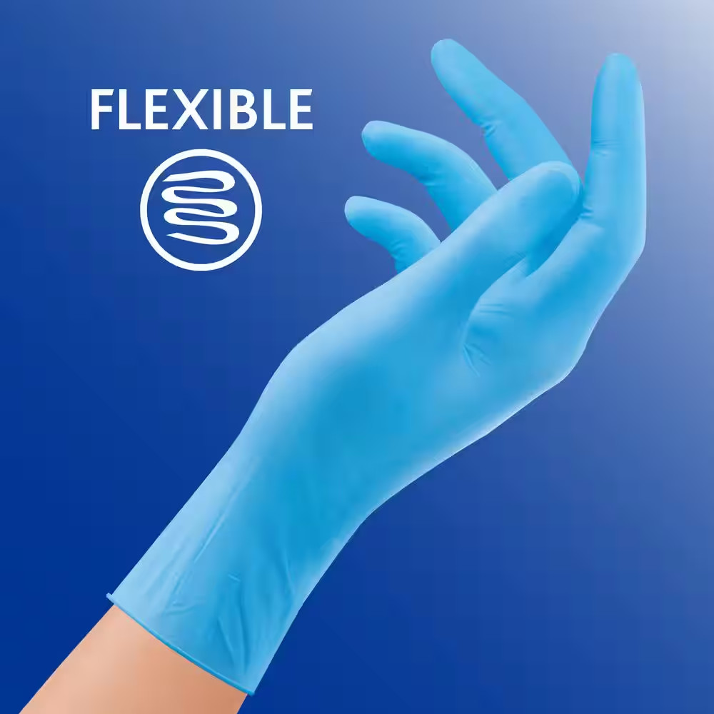 Playtex 1-Size Fits Most Blue Nitrile Clean Cuisine Gloves (60-Pack)
