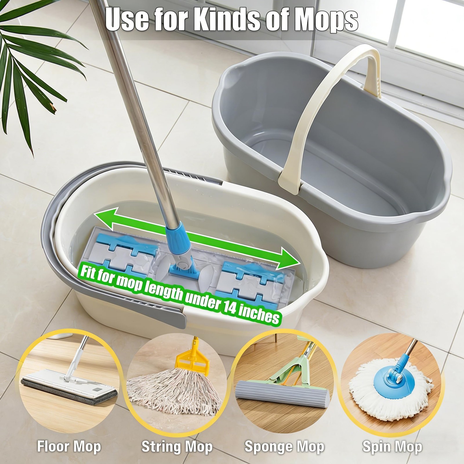 4.5 Gallon Cleaning Bucket, Good Grips Household Mop Bucket for Cleaning Supp…