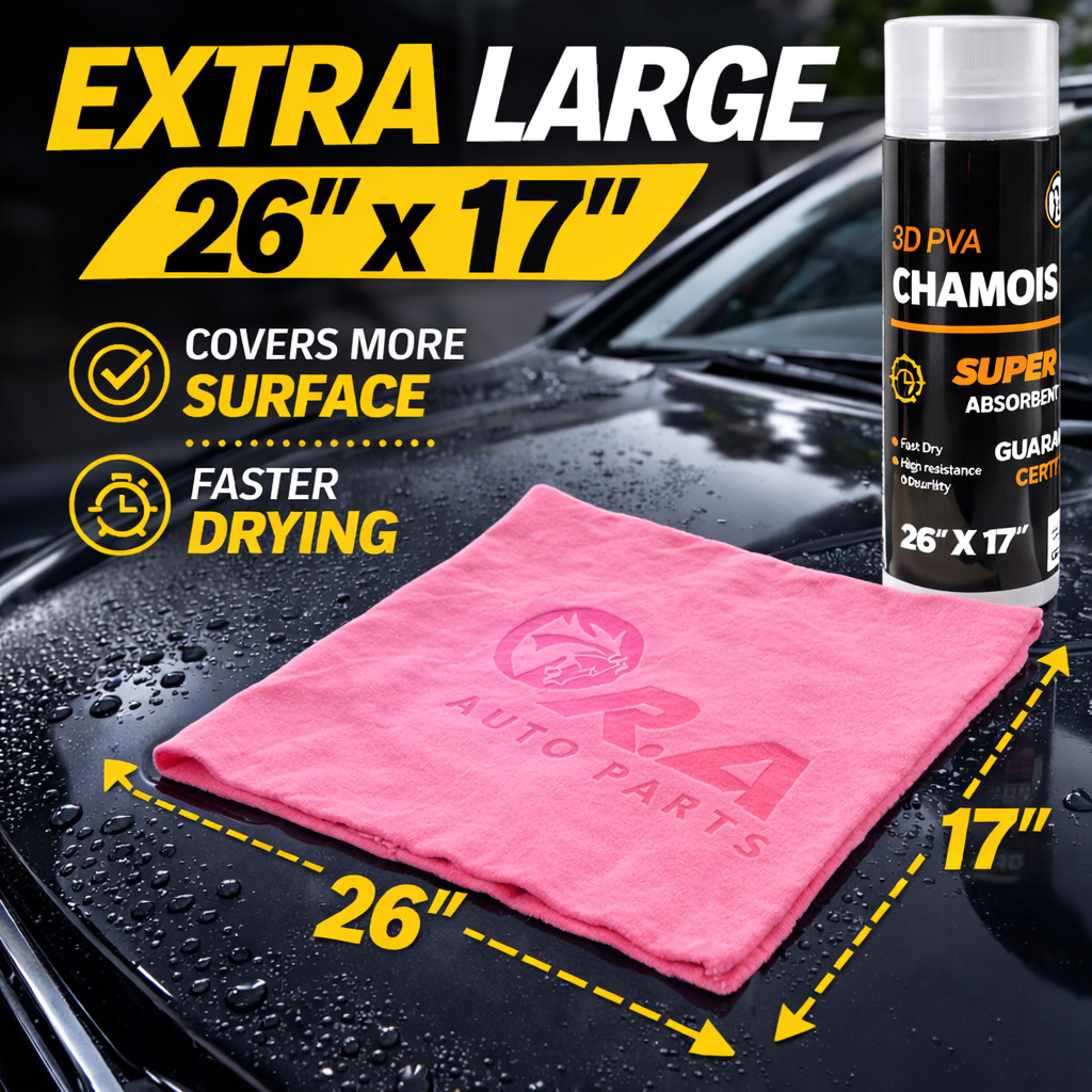 R.A. Premium 26×17 Shammy Cloth for Car Drying-Super Absorbent Synthetic Chamois