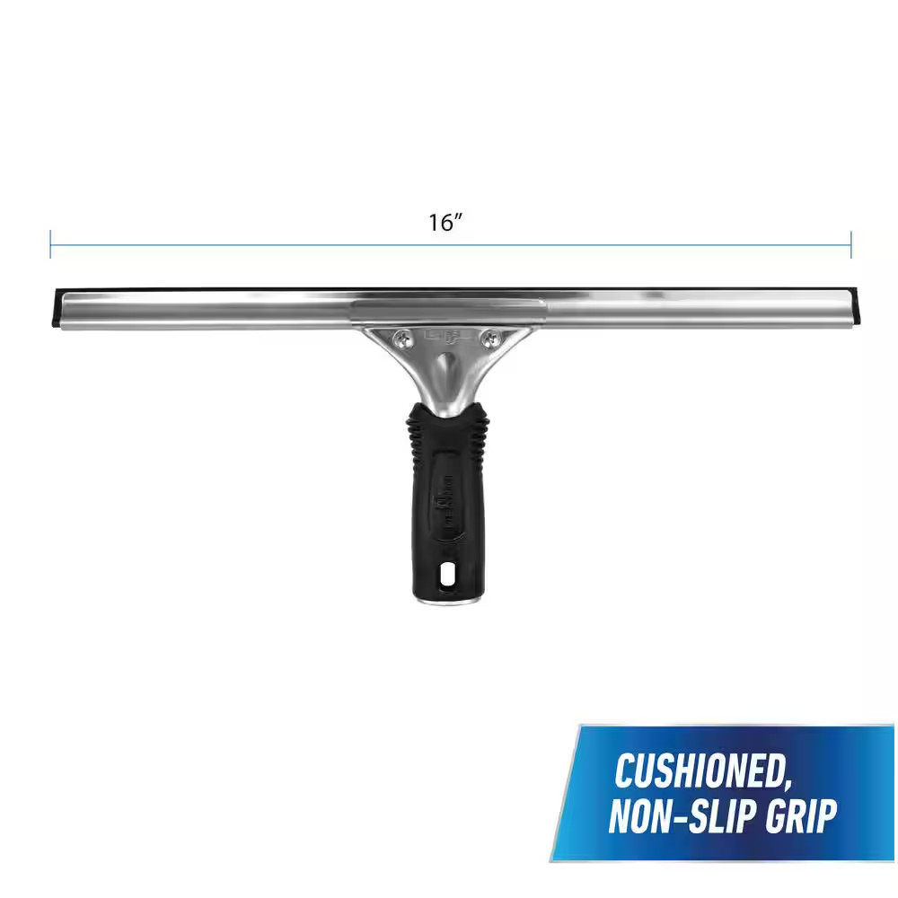 16 In. Performance Grip Squeegee with Bonus Rubber Blade