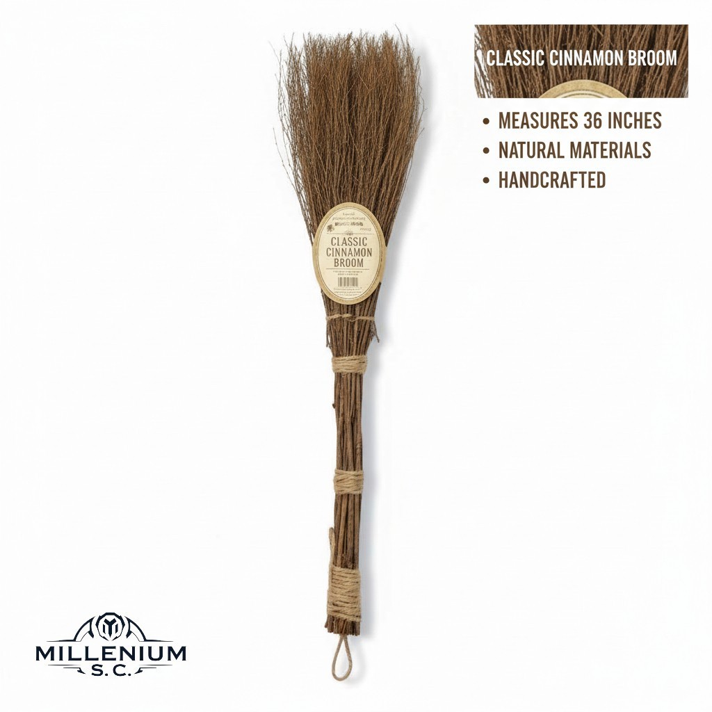 Highly Scented Cinnamon Broom Stick 36 inch Heather Rope Loop Fall Winter Decor