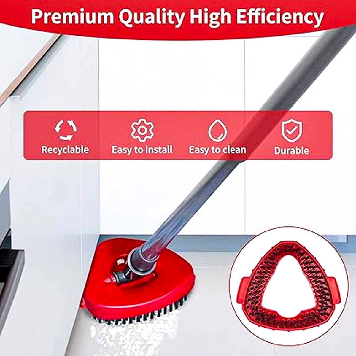 Replacement Mop HEAD For O-Cedar Spin Mop Easy Clean Wring+Brush+mop base