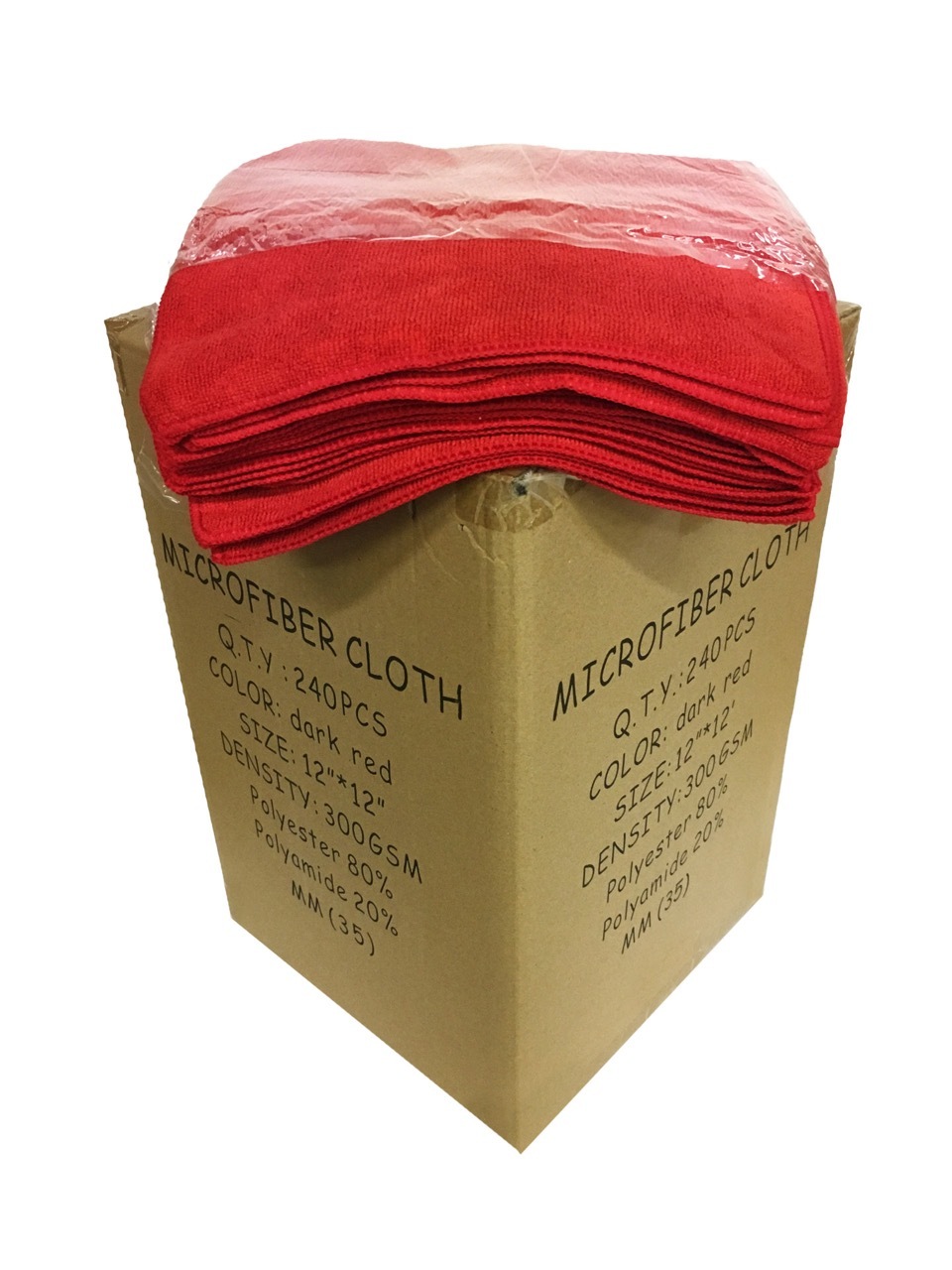 240 Microfiber Dark Red 12×12 Cleaning Detailing Cloth Towel Auto Car Rag 300GSM