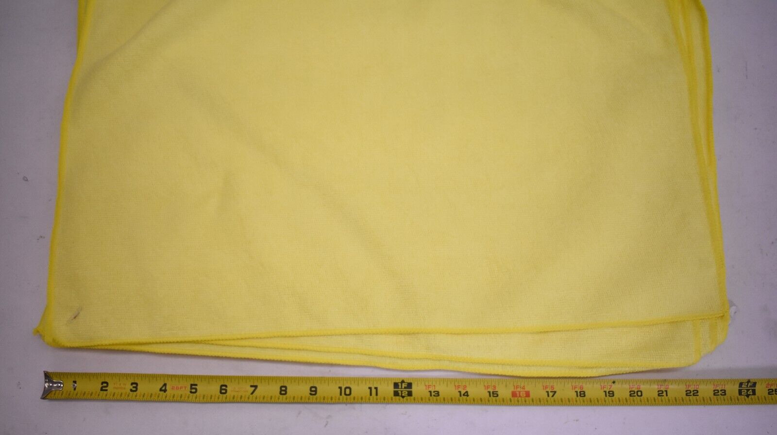 Pack of 10 Microfiber Cloth 40 x 60cm Car Cleaning Towels w/ Stitch Edge Yellow