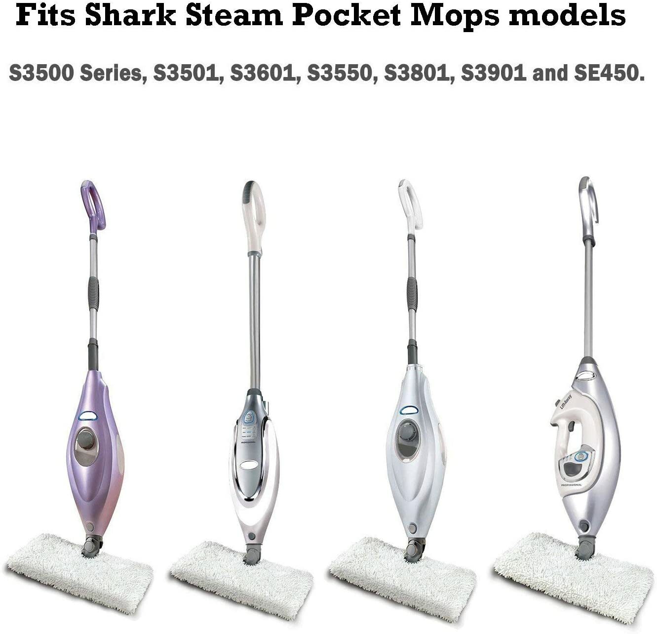 Microfiber Steam Mop Cleaning Pads for Shark Steam Pocket Mops S3500 Series