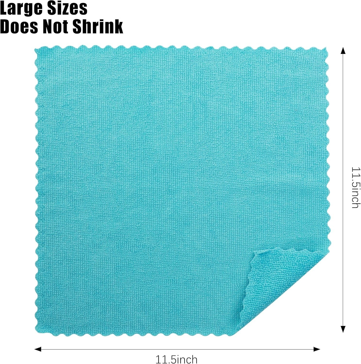 MOONQUEEN 12 Pack Microfiber Cleaning Cloth – 12 Pack, Green/Blue/Yellow/Pink