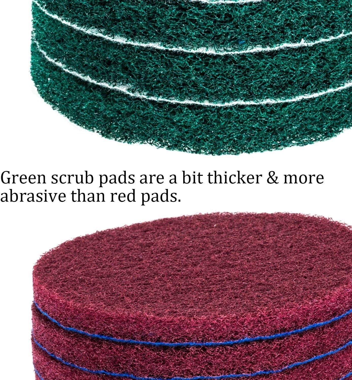 Durable Green Scrub Pads – 5 Inch Abrasive Power for Tough Cleaning Tasks
