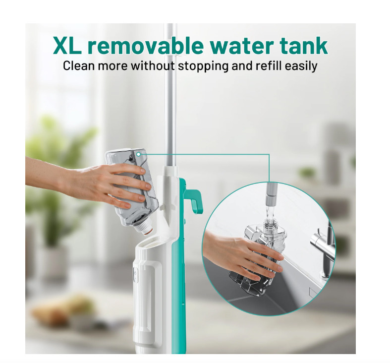 Hicould Steam Mop, 10 in 1 Floor Cleaning, Detachable Steam Mop for Tile and Har