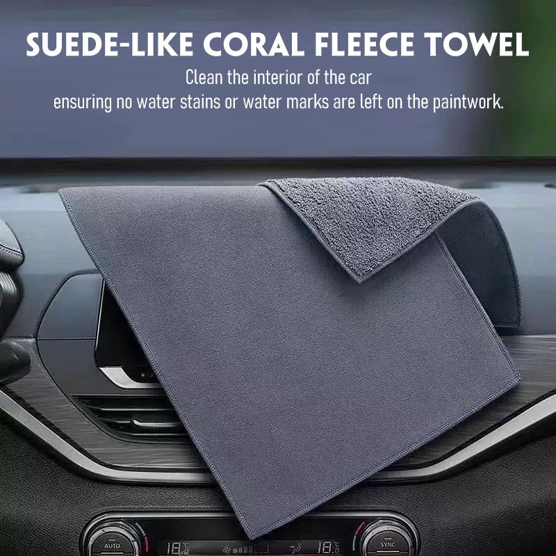 1P Cleaning Towel & Cloth Polishing Detailing Cloth Super Absorbent Coral Fleece