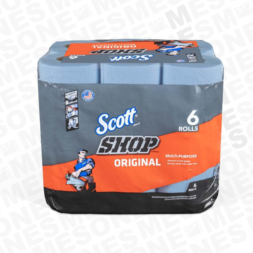 Kimberly Clark 75146 Blue Shop Towels on a Roll Bundle44; 6 Pack
