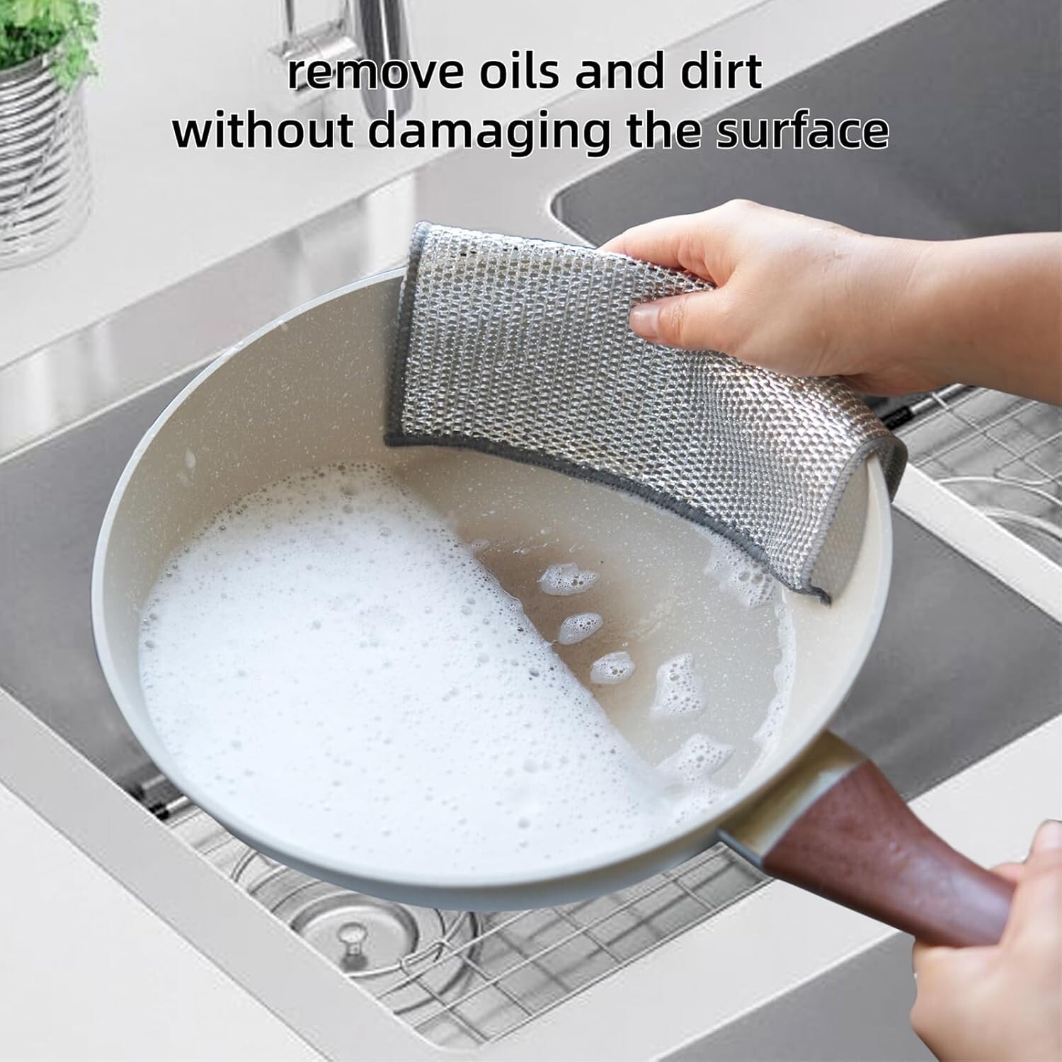 Multipurpose Wire Miracle Cleaning Cloths, Magnifying Wire Dishwashing Rags for