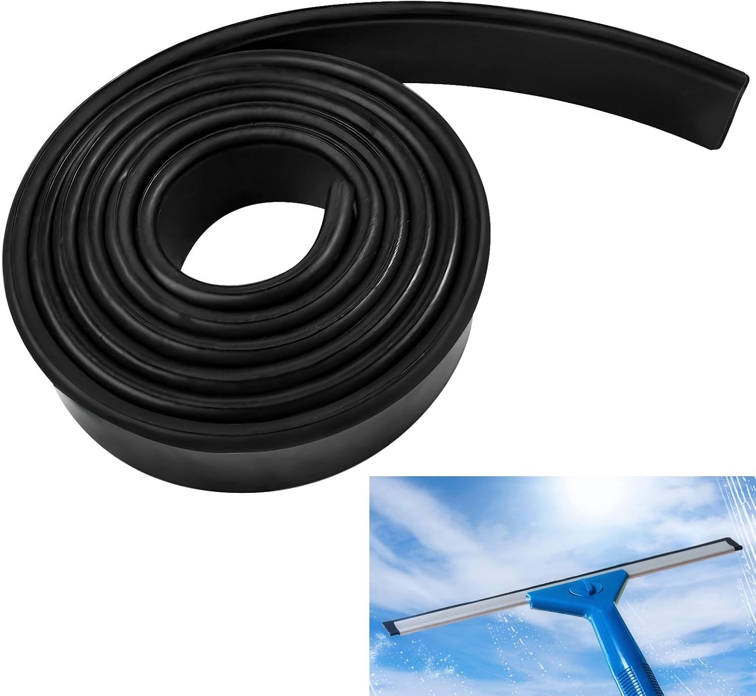 Premium Silicone Squeegee Rubber Replacement – 41in Roll | Versatile Squeegee