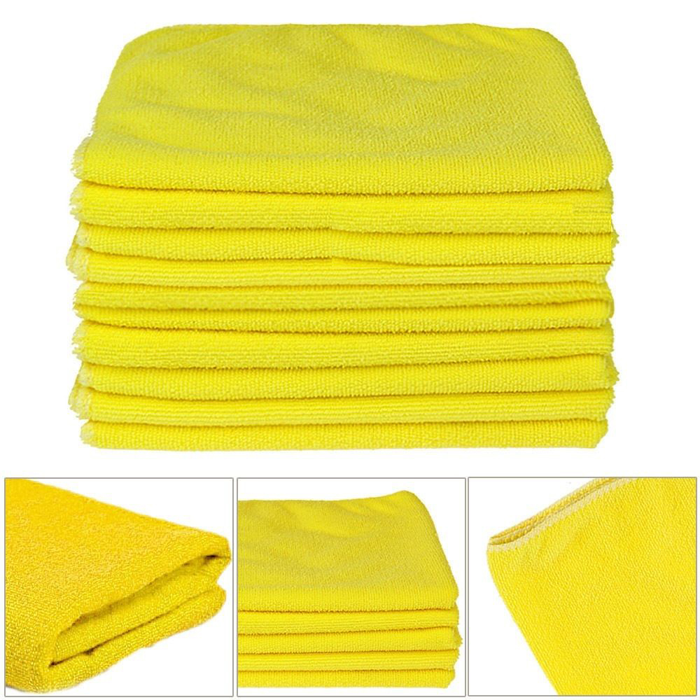 8 Soft Plush Microfibre Glass Cloth Car Cleaning Drying Wipe Towel 40.6 x 40.6cm