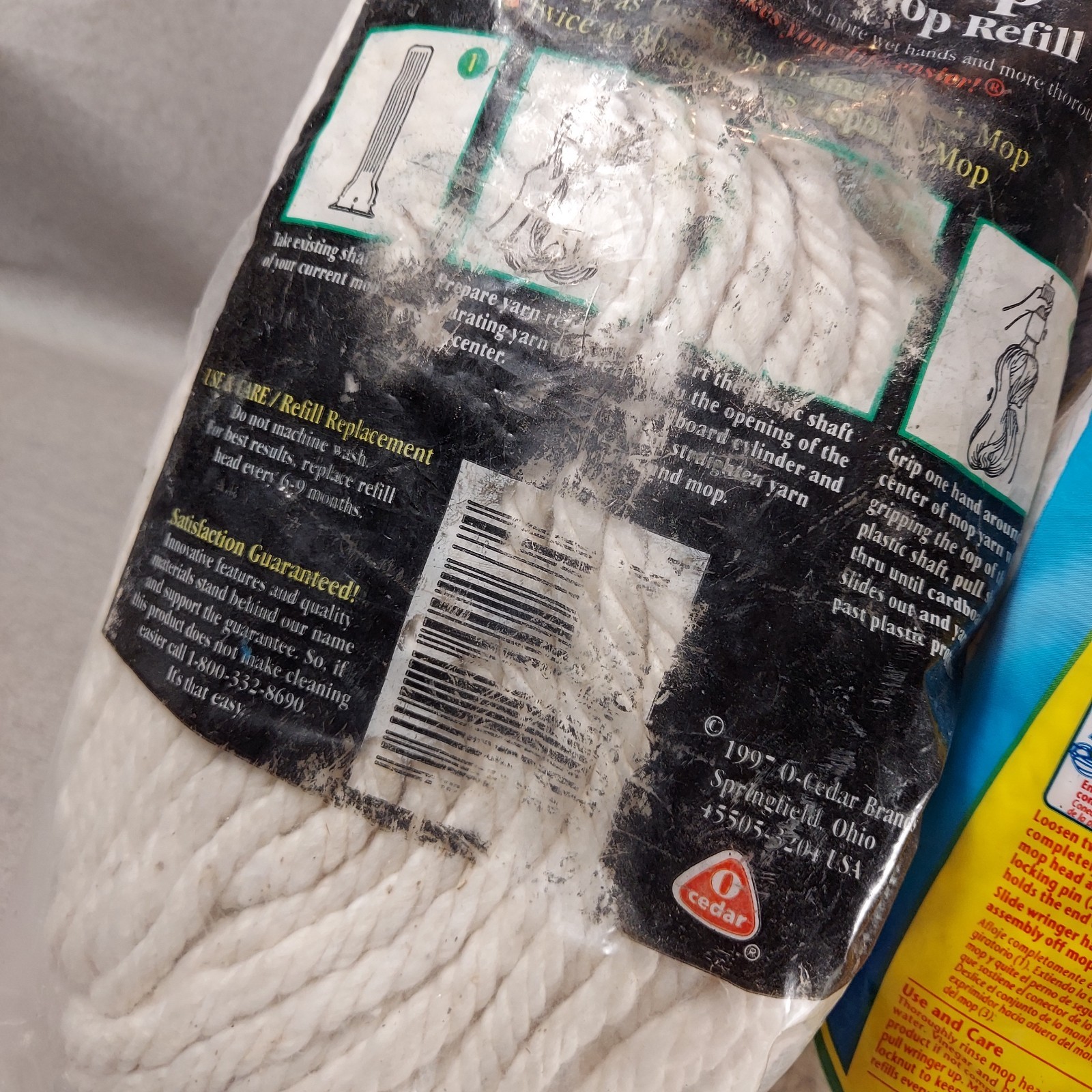 2x O Cedar Twist N Mop plus Refill Replacement Cotton Twist Mop New Sealed White