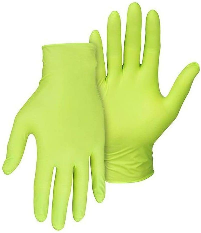 Flexzilla Disposable 6 Mil Heavy Duty Nitrile Glove 100 Pc, Powder Free Green