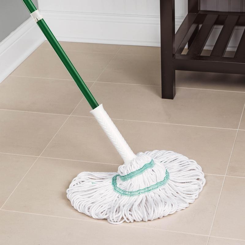 Cotton Blend Twist Mop Easy Wring Machine Washable Grip Ratchet Durable New