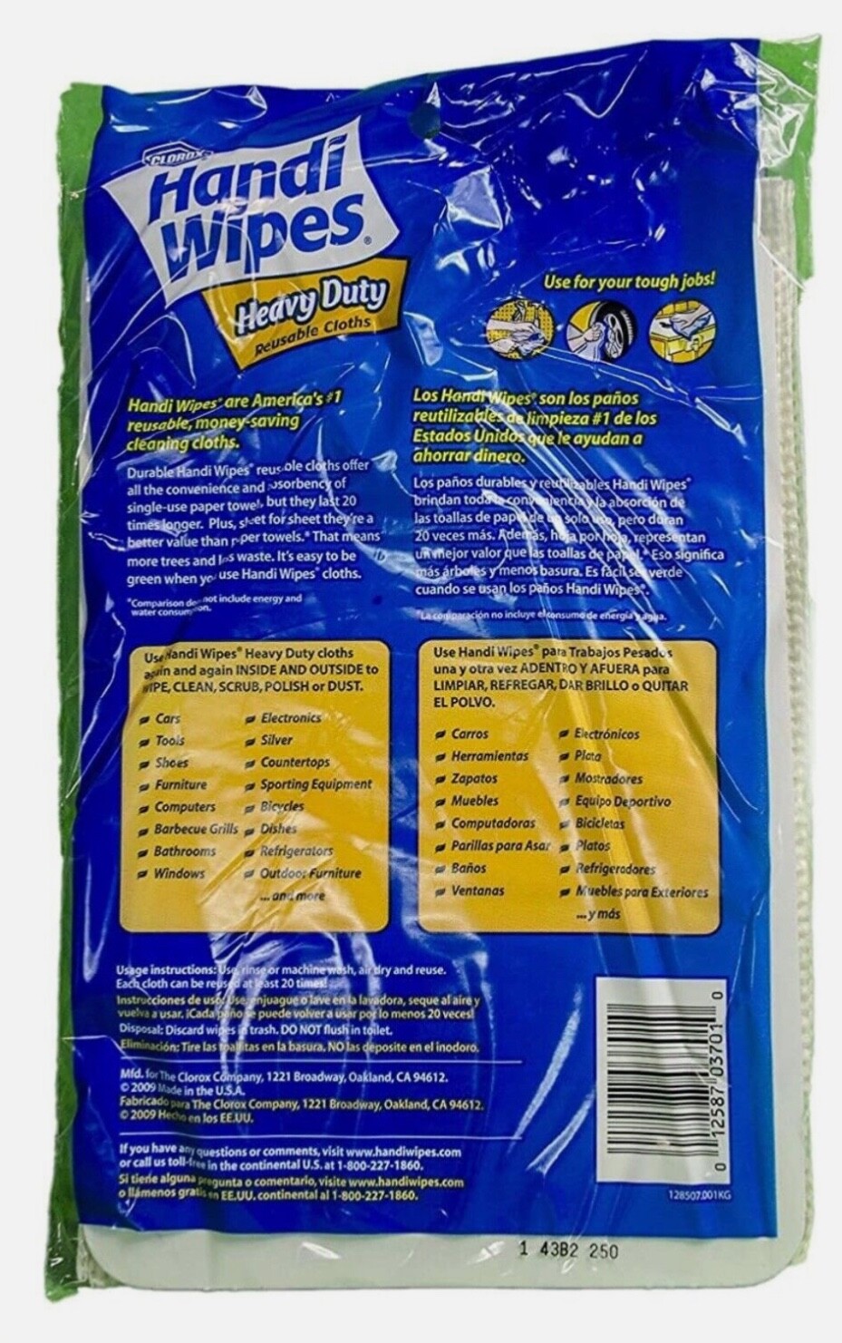 HEAVY DUTY HANDY CLOTHS ABSORBENT MULTIPURPOSE CLEANING TOWELS 6 PKS Wipes