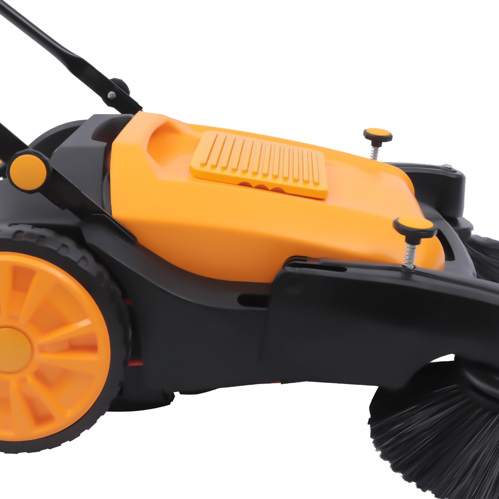 Walk-Behind Pavement Street Sweeping Tool Cleaner Floor 55L 41″Hand Push Sweeper