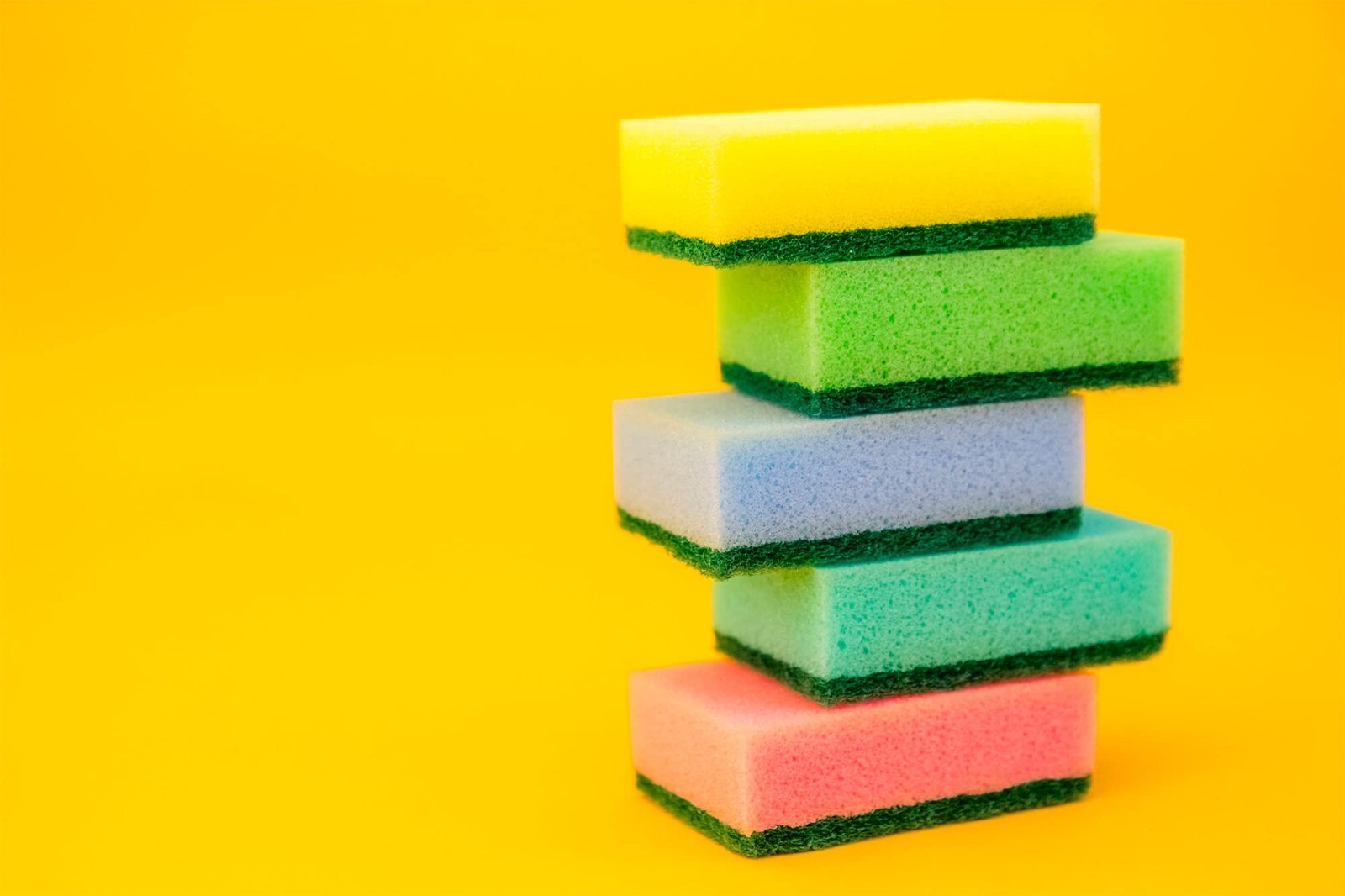 DecorRack 80 Cleaning Scrub Sponges for Kitchen, Heavy Duty, Assorted Colors